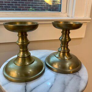 Two brass candle holders "Pottery Barn"
